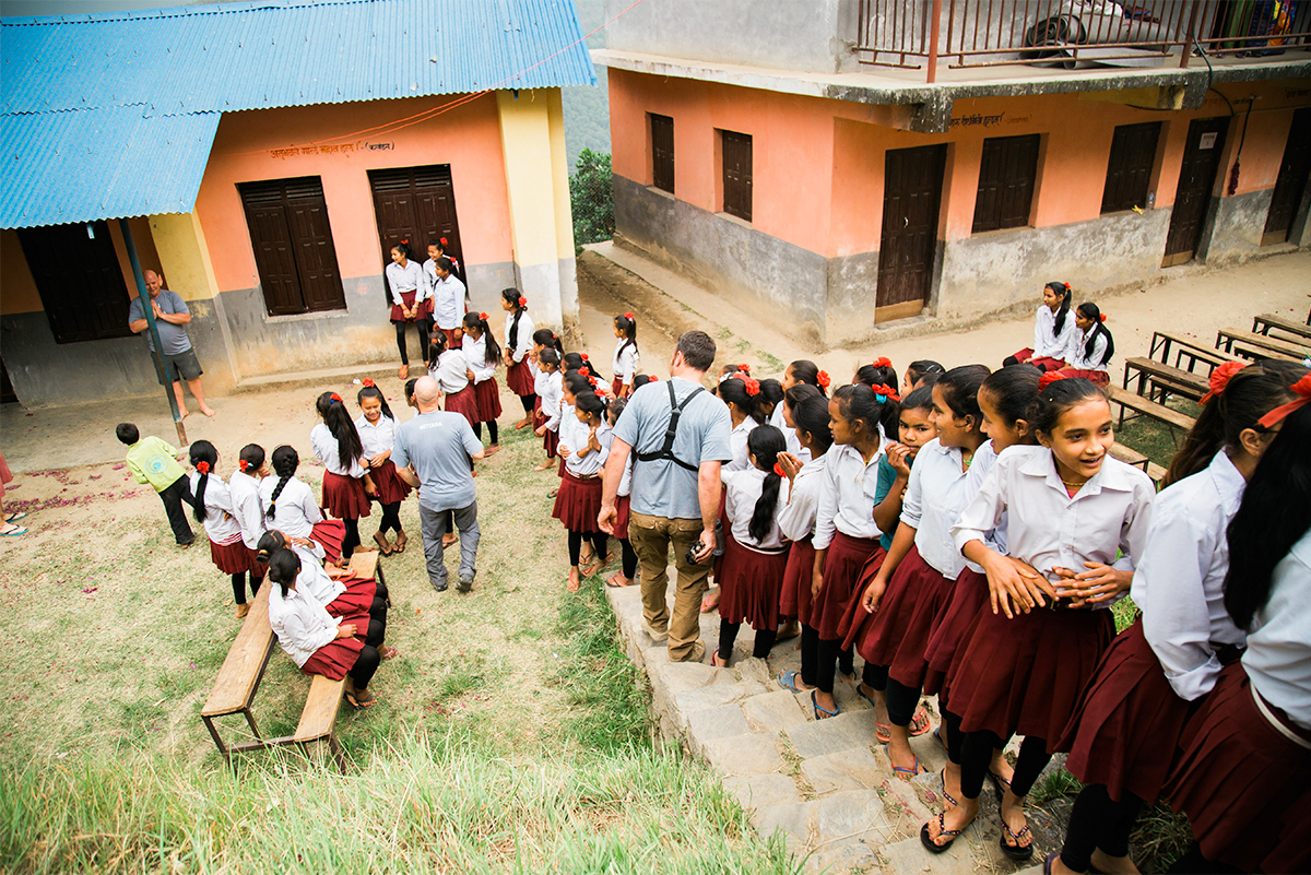 The Shree Sanskriti Sadan Secondary School and Sharada Secondary School and two of five new schools built in Nepal.